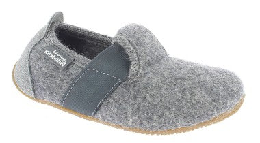 LIVING KITZBÜHEL Hausschuh 3846/610 - grau cozy wool slipper with rubber sole