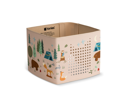 Robuste, kindgerechte Hülle mit dekorativen Nähten, ideal für kleine Kinder ab 1 Jahr, schützt die Toniebox 2 sicher