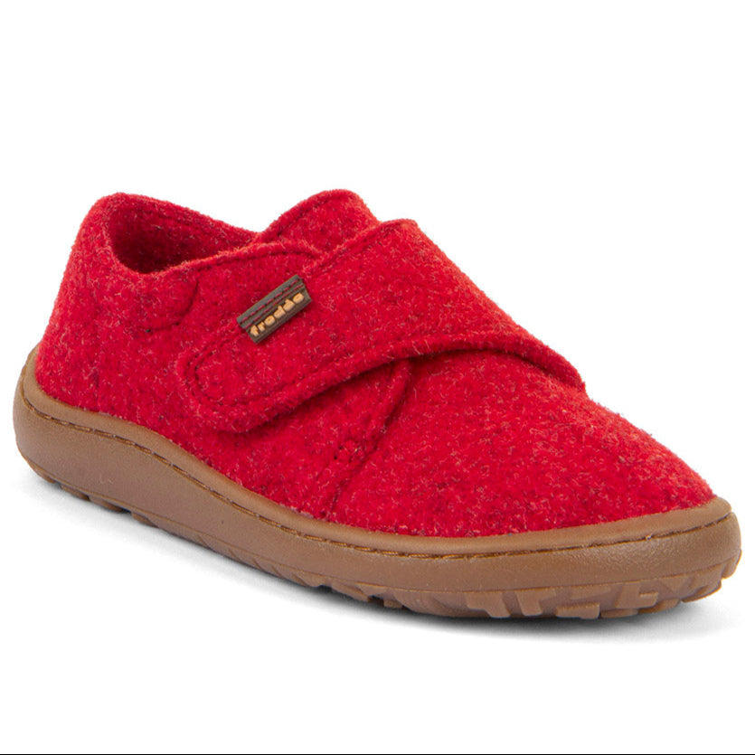 Roter FRODDO Barfußschuh Hausschuh G1700420-7 für Kinder mit flexiblem Design