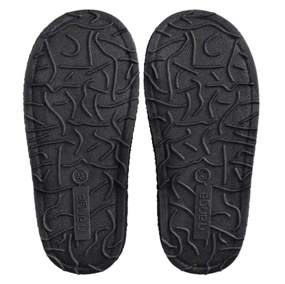 Komfortabler NANGA Hausschuh 31-0427 in dunkelblau mit detailreicher Feuerwehrmann-Grafik