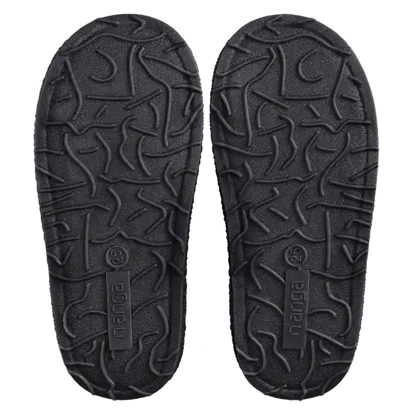 Robuster NANGA Hausschuh in Dunkelblau, hergestellt aus 100% Bio-Schurwolle, mit rutschfester Kautschuksohle und kuscheliger Filzinnenmaterialien