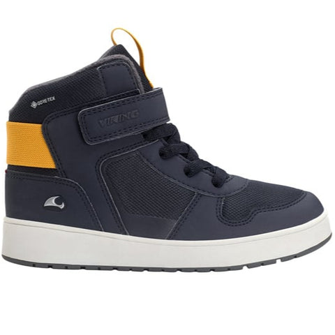 VIKING GORE-TEX Knöchelschuh JACK MID WARM GTX in Navy mit Klettverschluss für aktiven Winterspaß