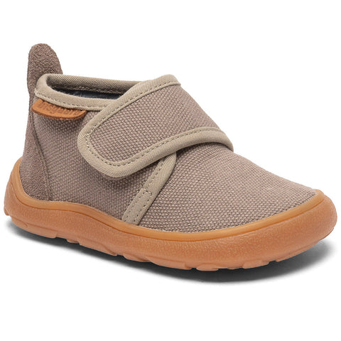 Bequeme beige Barfuß-Hausschuhe mit rutschfester Sohle