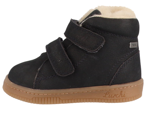 LURCHI TEX Barfuß Knöchelschuh FELIX in Navy mit atmungsaktivem Obermaterial