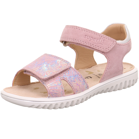 Rosa and gemustert SUPERFIT Sandale SPARKLE 9004-552 with sparkly details and comfortable design for girls