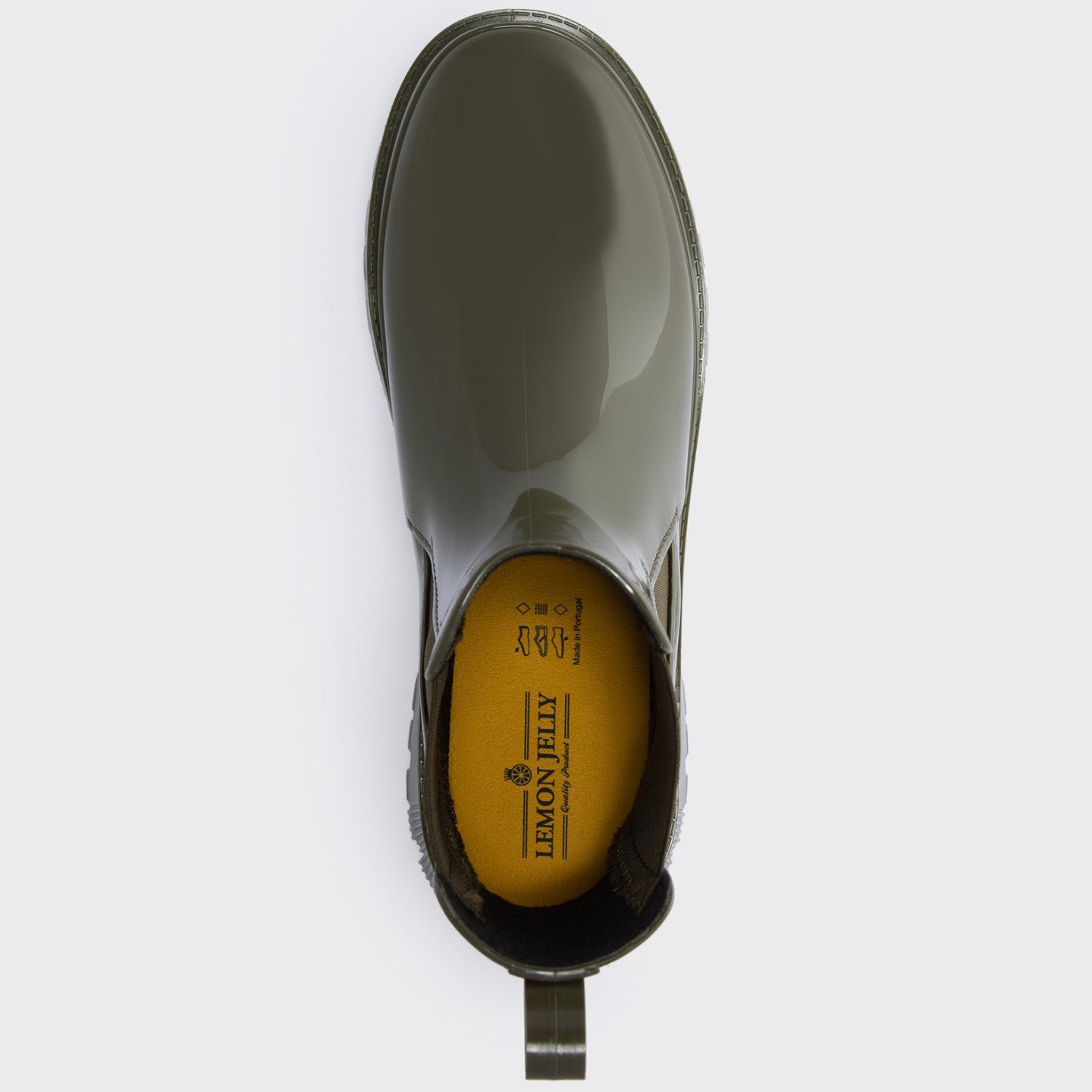 Langlebige Gummistiefel in Oliv mit rutschfester Sohle und modischem Design