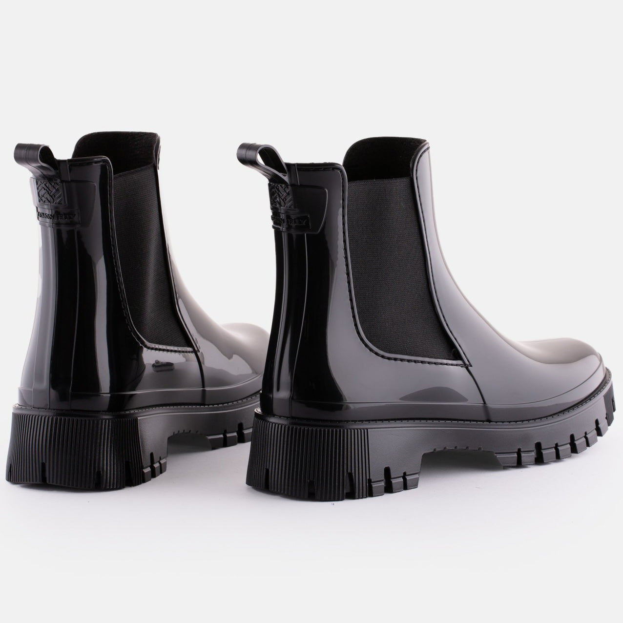 Schwarze Gummistiefel für Kinder mit robustem Außenmaterial aus Gummi und komfortablem Innenfutter