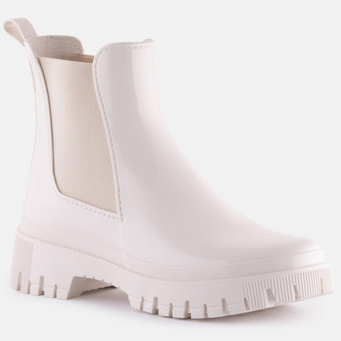 Lemon Jelly PEACHY Gummistiefel in Crémefarben, ideal für nasse Tage, mit robustem Sohlendesign