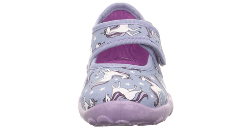 SUPERFIT Hausschuh BONNY 283-808 - grau / lila / Einhorn
