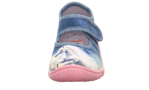 SUPERFIT Hausschuh BELINDA 288-805 - jeans / rosa / Einhorn