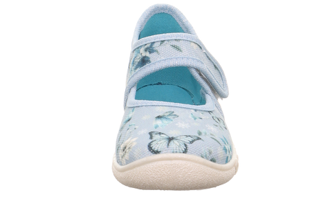 SUPERFIT Hausschuh BELINDA 288-842 - hellblau / Schmetterling / Blümchen