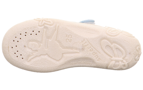 SUPERFIT Hausschuh BELINDA 288-842 - hellblau / Schmetterling / Blümchen
