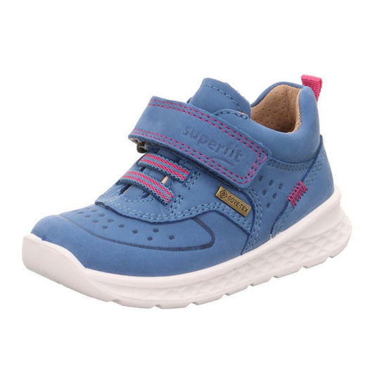 Women's SUPERFIT GORE-TEX Halbschuh BREEZE 364-804 in blue and magenta, designed for outdoor activities and all-weather protection