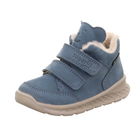 Light blue SUPERFIT GORE-TEX BREEZE 372-802 half shoe, ideal for outdoor activities and all-weather conditions