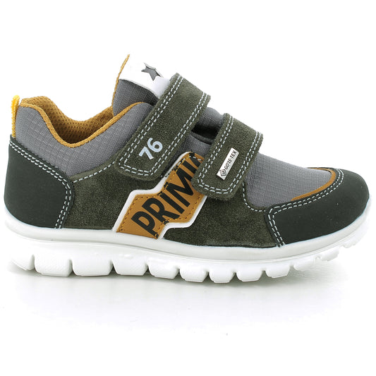 PRIMIGI GORE-TEX Halbschuh HILOS 58776-22 in olive green and anthracite colors, with curry accents