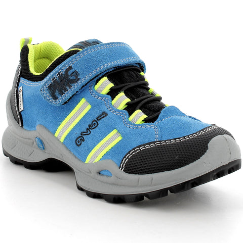 Hochwertiger PRIMIGI GORE-TEX Halbschuh FOXY 58795-00 - blau / neongelb - Detailansicht der Sohle