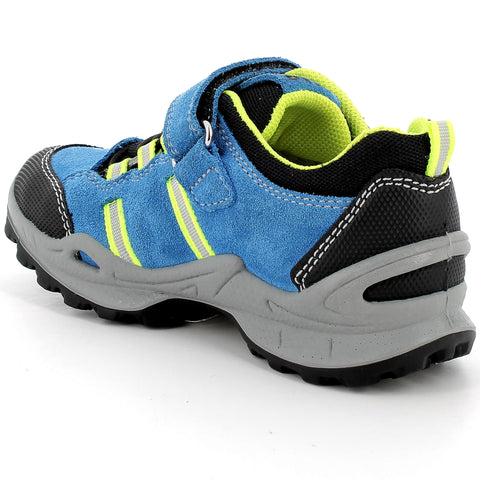Jugendlicher PRIMIGI GORE-TEX Halbschuh FOXY 58795-00 in blau und neongelb - von oben betrachtet
