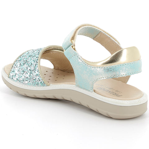 PRIMIGI Sandale ALANIS 58873-11 in mint and gold with Glitzer detailing, perfect for stylish summer outings