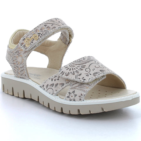 High-quality beige and gold sandals for girls by PRIMIGI Sandale AXEL 58905-11