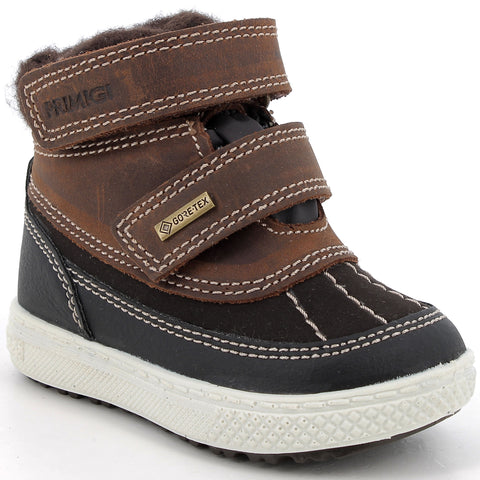  Hochwertiger PRIMIGI GORE-TEX Knöchelschuh BARTH 68524-44 in braun und schwarz mit Unterstützung für gesunde Fußentwicklung