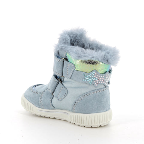 PRIMIGI GORE-TEX Knöchelschuh RIDE 68592-11 in eisblau with Glitzersteine, durable and waterproof ankle shoe for kids