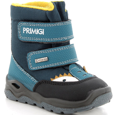 PRIMIGI GORE-TEX Stiefel GARY 68613-22 in petrol and Fuchs color, a high-quality waterproof boot for kids