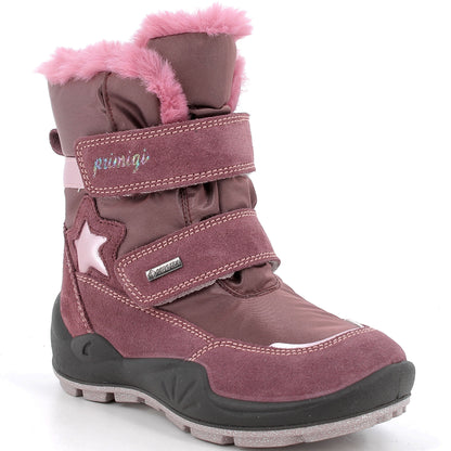 PRIMIGI GORE-TEX Stiefel WINGER 68785-11 in malve color with star design, perfect for keeping your child's feet warm and dry in cold and wet weather conditions