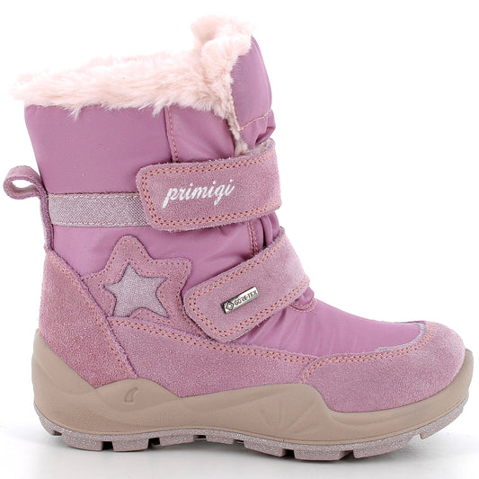 PRIMIGI GORE-TEX Stiefel WINGER 68785-33 in flieder color with star and glitter details, perfect for keeping little feet dry and stylish