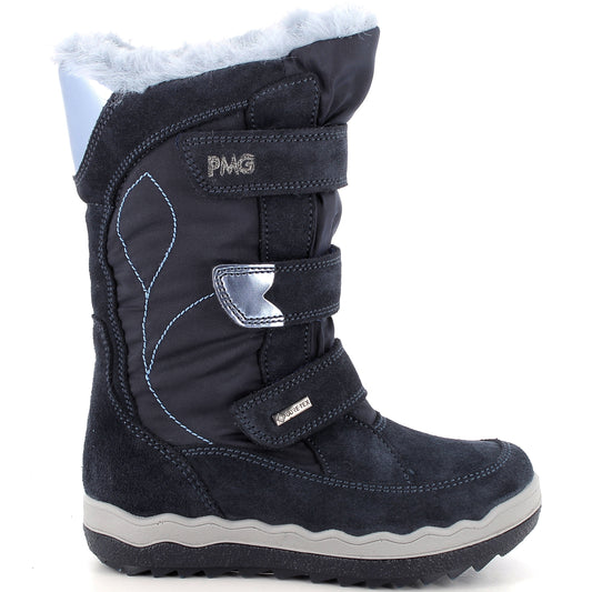 PRIMIGI FROZEN 88835-22 GORE-TEX Stiefel in dunkelblau und hellblau mit Klettverschluss für Mädchen