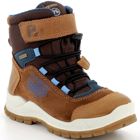 PRIMIGI GORE-TEX Stiefel HANS 68963-00 in brown and blue, a durable and waterproof boot for kids