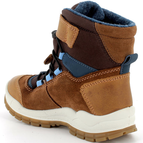 PRIMIGI GORE-TEX Stiefel HANS 68963-00 in brown and blue colors, a high-quality and waterproof boot for kids