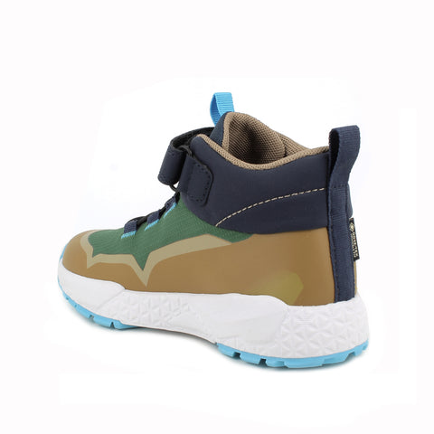 Fashionable and functional PRIMIGI GORE-TEX ankle shoe for boys in yellow and green