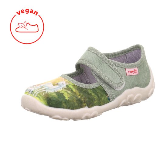 SUPERFIT Hausschuh BONNY 281-753 - hellgrün / Pferd 