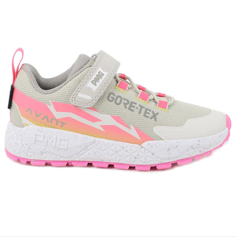  Hochwertiger Halbschuh mit GORE-TEX Membran in créme und neonpink 