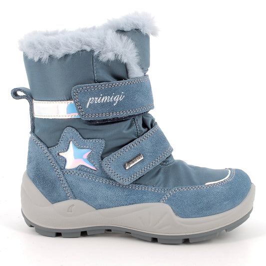 Bequeme wasserdichte Primigi GORE-TEX Stiefel WINGER 88815-22 in eisblau mit Stern-Design für den Alltag
