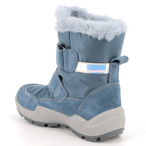Kinderstiefel Primigi WINGER 88815-22 aus GORE-TEX in eisblau mit Sternmuster, ideal für winterliches Wetter