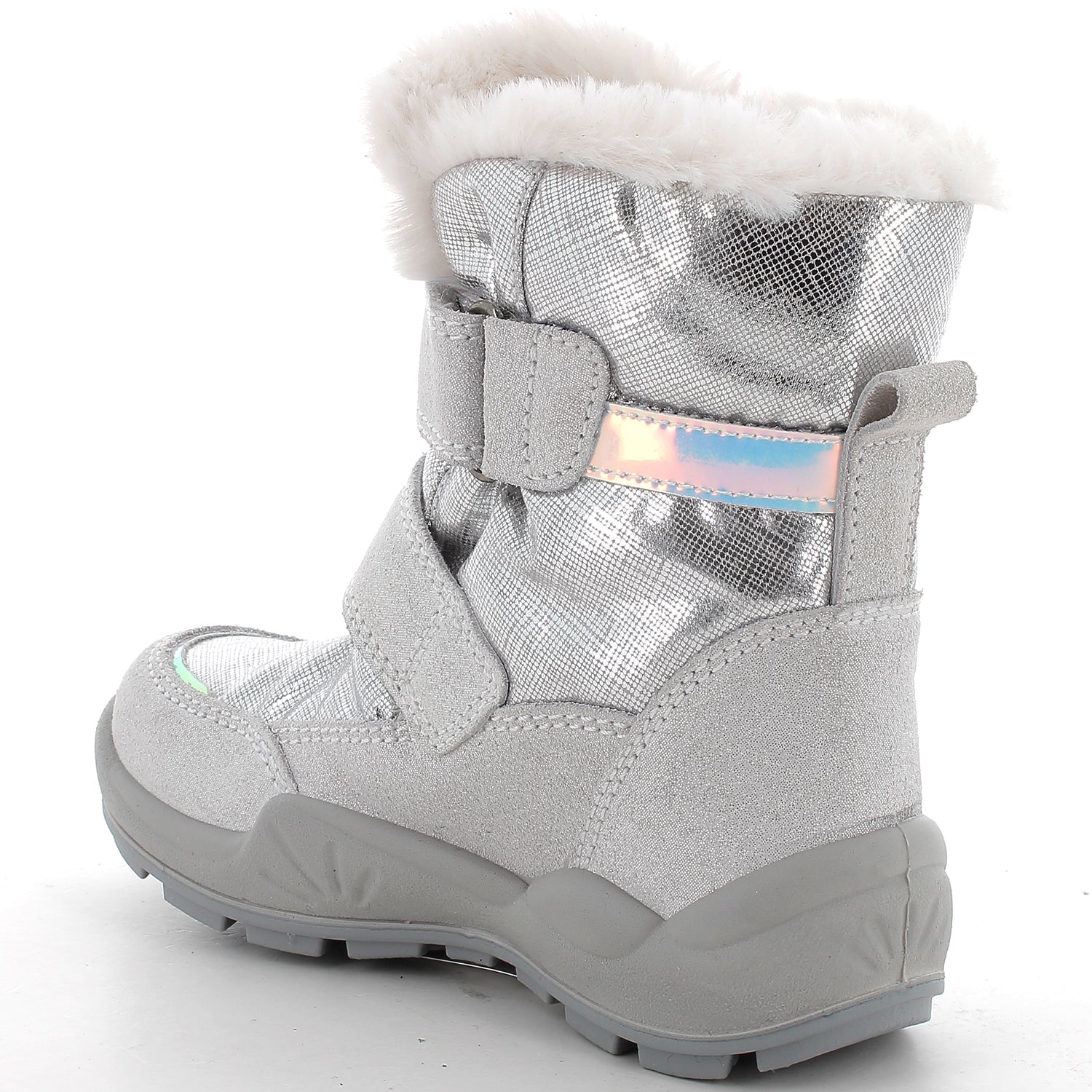 Wasserdichte und atmungsaktive Primigi GORE-TEX WINGER Stiefel, grau/silber mit Sternmuster, ideal für Kinder bei schlechtem Wetter