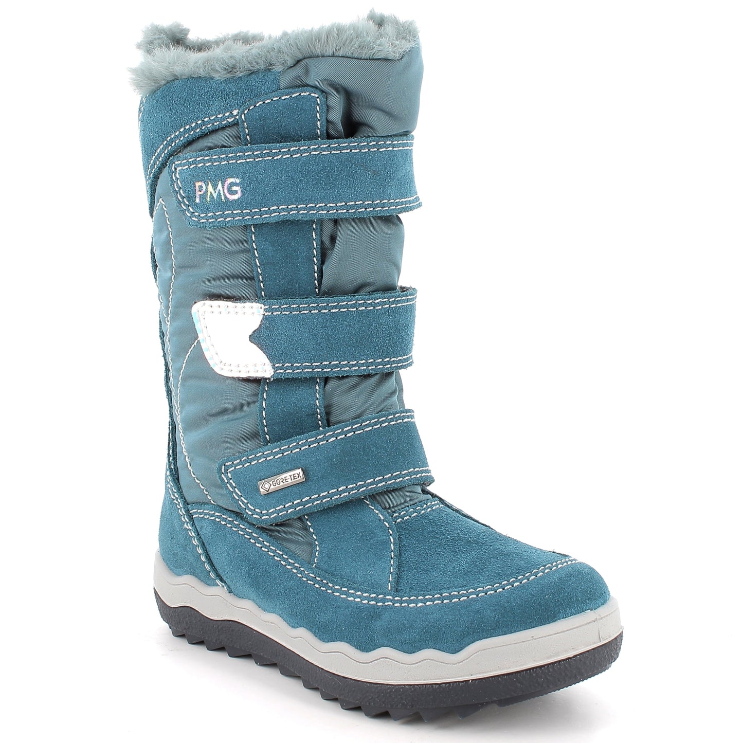 Bequeme Kinderstiefel mit rutschfester Sohle und wasserabweisender Oberfläche, ideal für winterliches Wetter