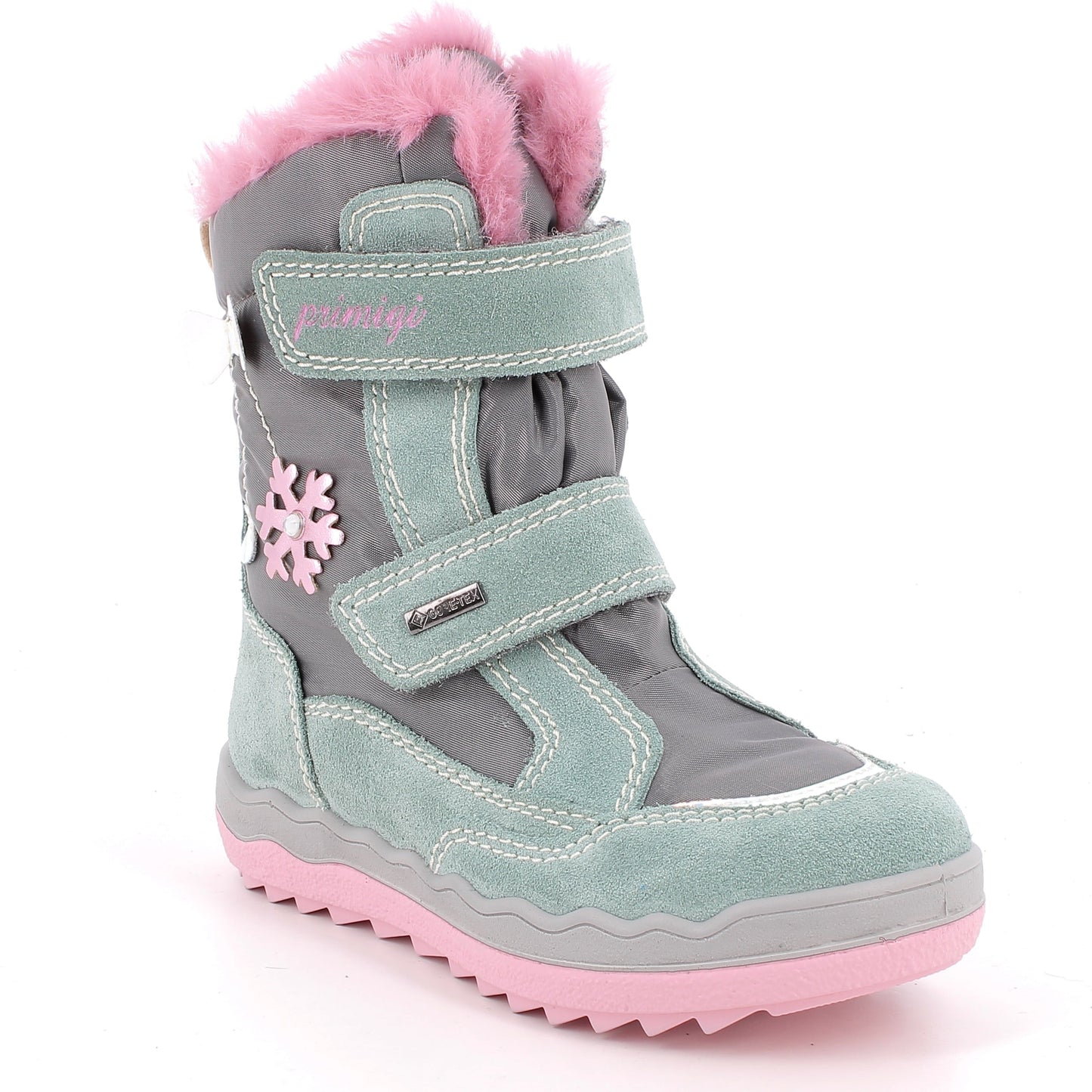 PRIMIGI GORE-TEX Stiefel FROZEN 88837-00 in mintgrün, rosa und mit Schneeflocken-Design