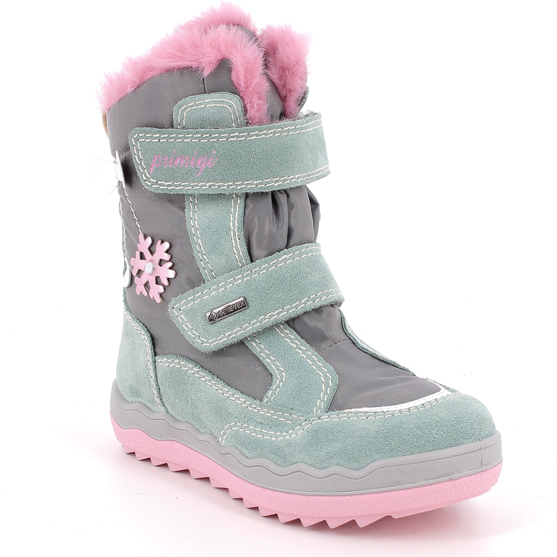 PRIMIGI GORE-TEX Stiefel FROZEN 88837-00 in mintgrün, rosa und mit Schneeflocken-Design