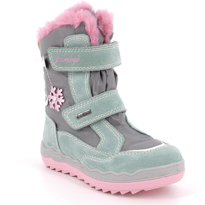 PRIMIGI GORE-TEX Stiefel FROZEN 88837-00 in mintgrün, rosa und mit Schneeflocken-Design