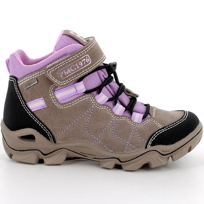 PRIMIGI GORE-TEX Knöchelschuh PATH 88925-77 in beigem und fliederfarbenem Design, wasserabweisend und atmungsaktiv