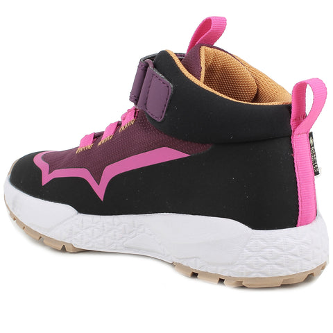 Robuster Primigi GORE-TEX Knöchelschuh in Schwarz, Fuchsia und Gelb für wetterbeständigen Kinderfußschutz