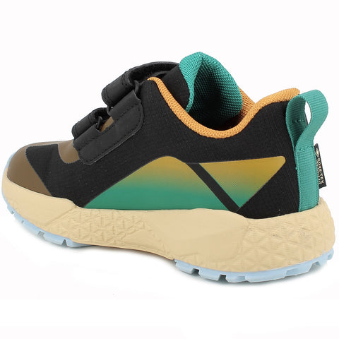 Kinderschuh aus langlebigem Material, PRIMIGI GORE-TEX Halbschuh STORM 89167-33 in Schwarz, Grün und Braun, ideal für wechselhaftes Wetter