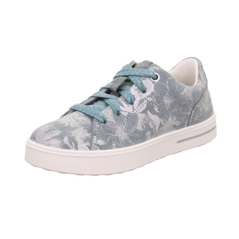 SUPERFIT Halbschuh STELLA 807-841 - graublau / silberne Blumen