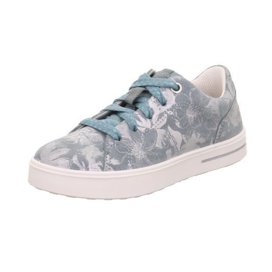 SUPERFIT Halbschuh STELLA 807-841 - graublau / silberne Blumen
