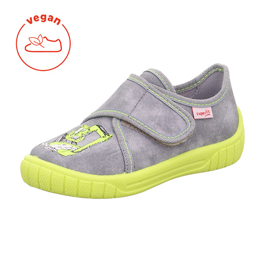 SUPERFIT Hausschuh BILL 278-207 - grau / neongelb / Bagger