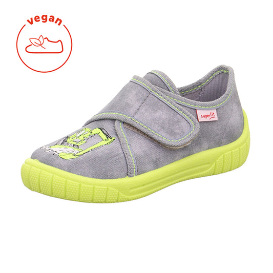 SUPERFIT Hausschuh BILL 278-207 - grau / neongelb / Bagger