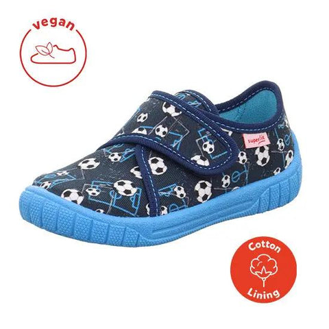 SUPERFIT Hausschuh BILL 279-808 - blau / hellblau / Fußball
