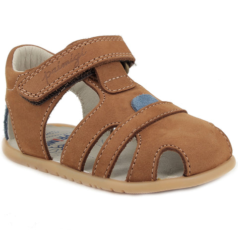 PRIMIGI Barfußschuh Halbsandale 414011 - braun / blau